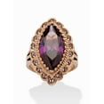 thumbnail image 1 of PalmBeach Jewelry 7.94 TCW Marquise-Cut Amethyst Cubic Zirconia Cocktail Ring in Rose Gold Ion-Plated, 1 of 5
