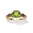thumbnail image 1 of PalmBeach Jewelry Cushion-Cut Simulated Birthstone Butterfly and Scroll Ring in Antiqued Gold-plated Sterling Silver, 1 of 5