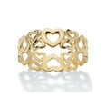 thumbnail image 1 of PalmBeach Jewelry Cutout Heart Solid 10k Yellow Gold Eternity Ring, 1 of 4