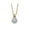 thumbnail image 1 of PalmBeach Jewelry Diamond Accent Round Two-Tone Gold-Plated Cluster Pendant Necklace 18"-20", 1 of 4