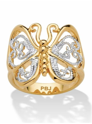 Trendy Butterfly Couple Rings for Women Men Unisex Aesthetic Gold Color  Silver Color Metal Hollow Open Ring Jewelry Anniversary