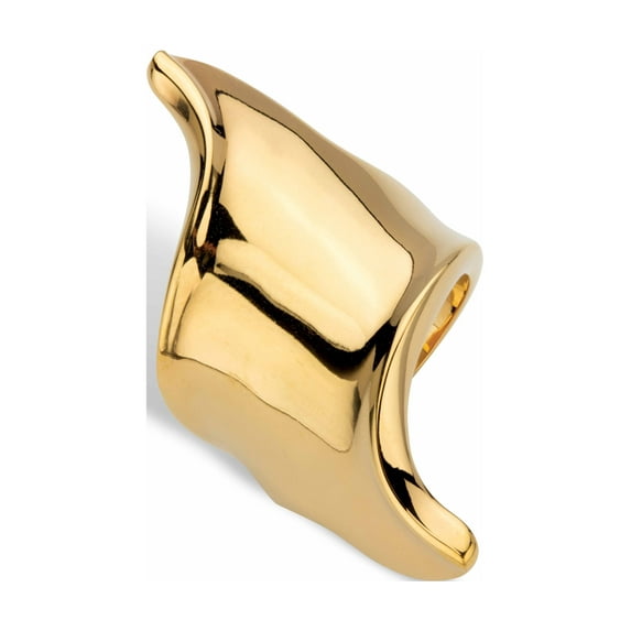 PalmBeach Jewelry Free-Form 18k Gold-Plated or Platinum-Plated Ring