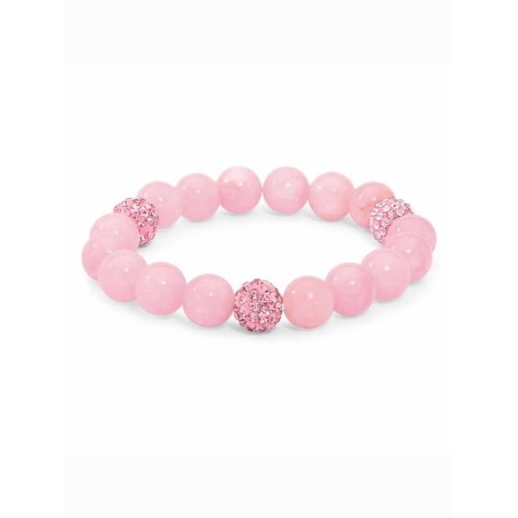 PalmBeach Jewelry Genuine Agate and Simulated Birthstone Beaded Stretch Bracelet 8"