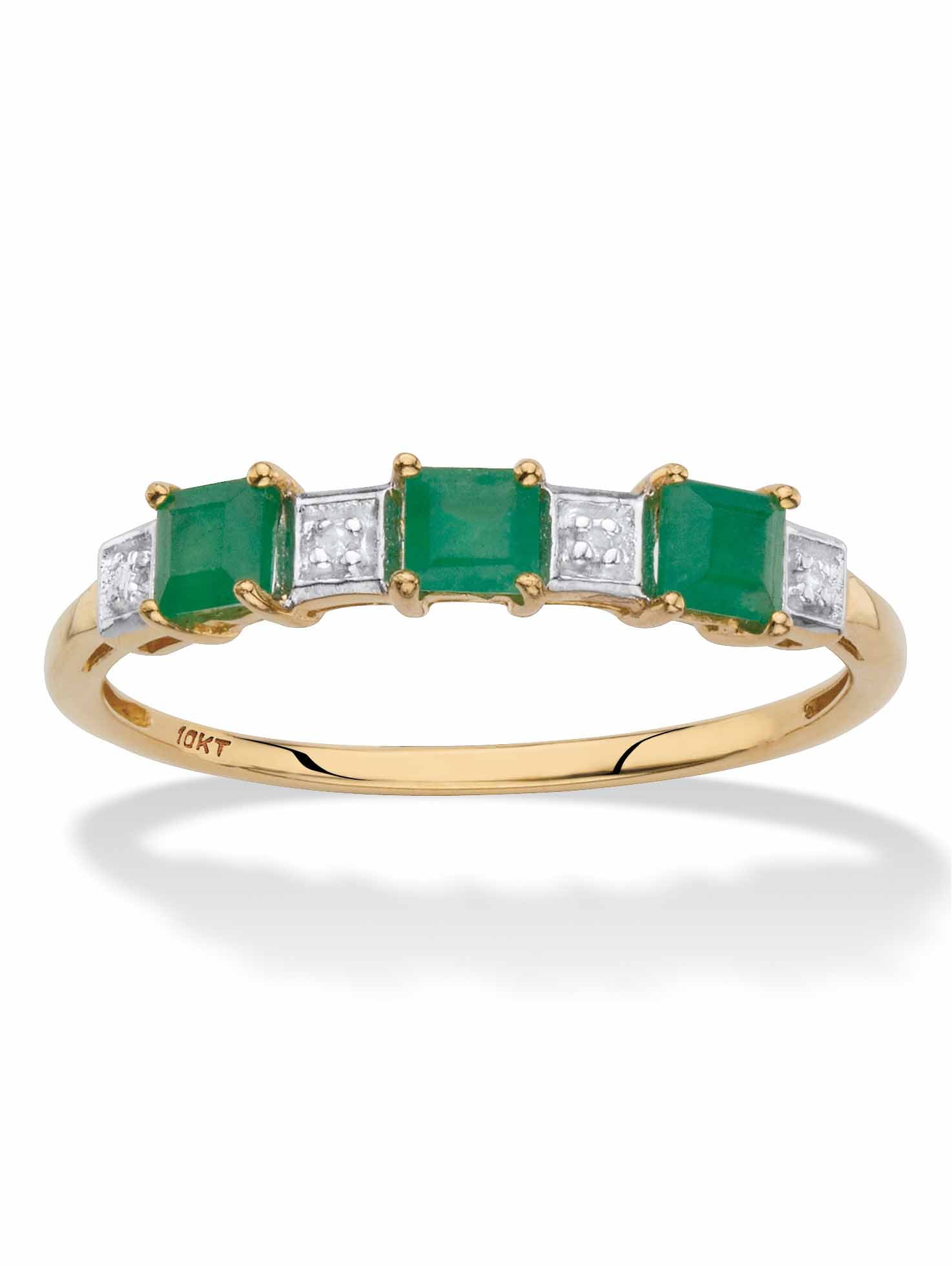 PalmBeach Jewelry Genuine Blue Sapphire or Green Emerald and Diamond ...