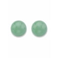 thumbnail image 1 of PalmBeach Jewelry Genuine Green Jade Ball Stud Earrings in Solid 14k Yellow Gold 7.5mm, 1 of 4
