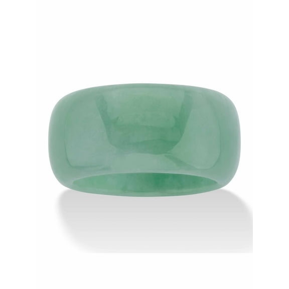 PalmBeach Jewelry Genuine Green Jade Polished Eternity Ring