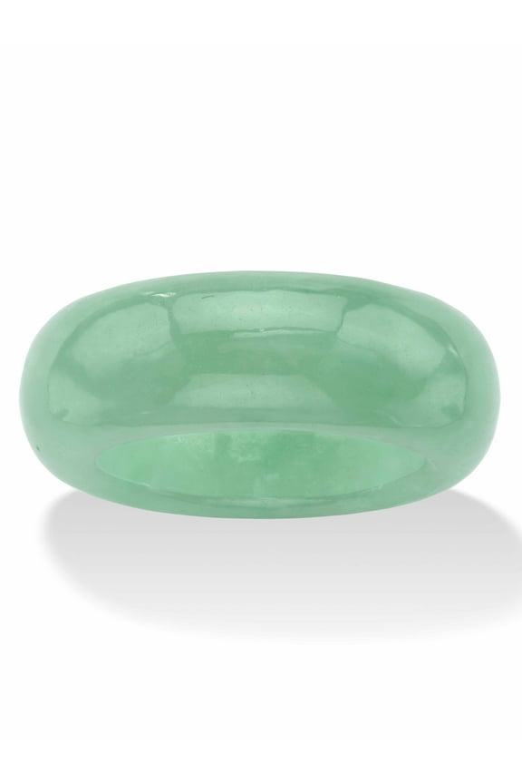 Genuine Green Jade Polished Ring (8.5mm)