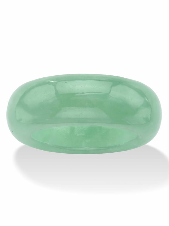 Genuine Green Jade Polished Ring (8.5mm)