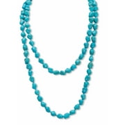 PalmBeach Jewelry Genuine Turquoise Endless Necklace, 48 inches