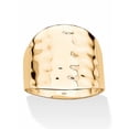thumbnail image 1 of PalmBeach Jewelry Gold-Plated Sterling Silver or Sterling Silver Hammered-Style Band Ring, 1 of 6