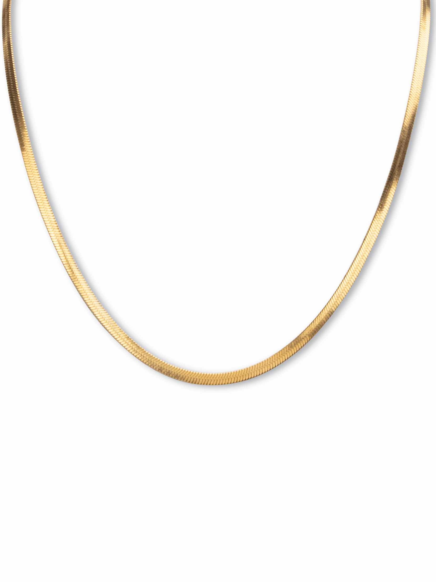 PalmBeach Jewelry Herringbone Chain Necklace Gold Ion-Plated Stainless Steel 16"18" or 20" Length 2 1/2" Extender 3MM