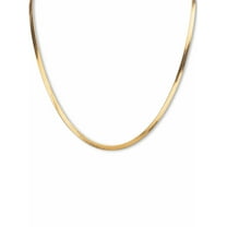 PalmBeach Jewelry Herringbone Chain Necklace Gold Ion-Plated Stainless Steel 16"18" or 20" Length 2 1/2" Extender 3MM