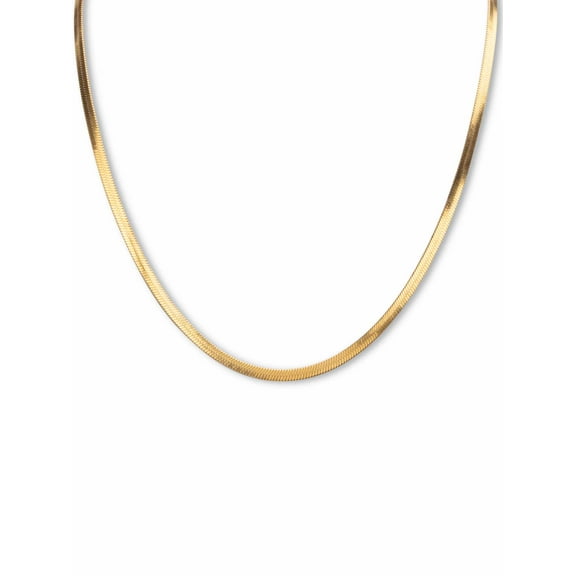 PalmBeach Jewelry Herringbone Chain Necklace Gold Ion-Plated Stainless Steel 16"18" or 20" Length 2 1/2" Extender 3MM