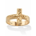 thumbnail image 1 of PalmBeach Jewelry Horizontal Crucifix Cross Ring in 14k Yellow Gold-plated Sterling Silver, 1 of 6
