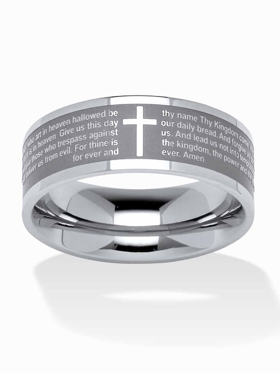 Lord's Prayer Ring in Stainless Steel