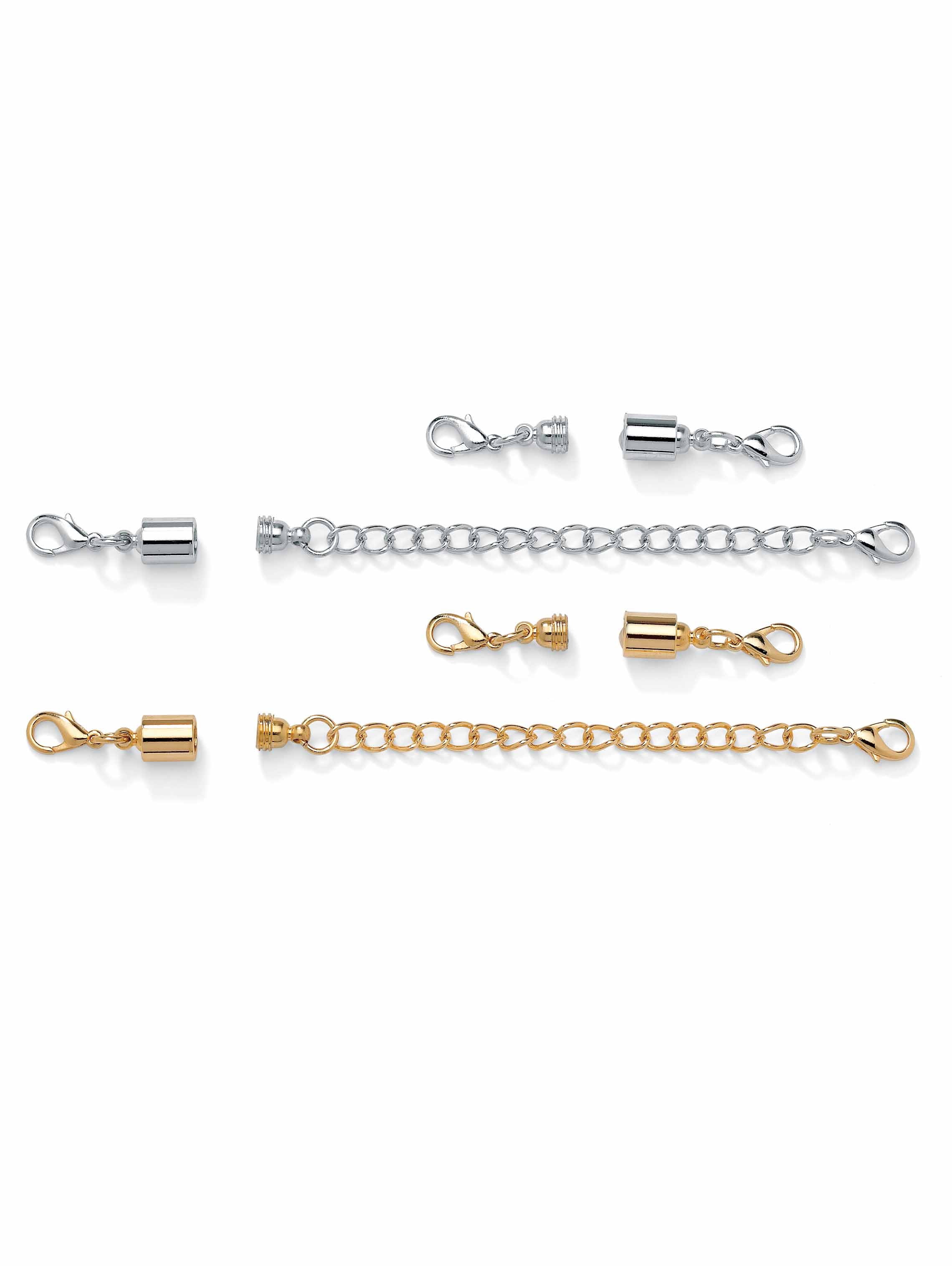 PalmBeach Jewelry Magnetic Clasp and Chain Extender Set in Yellow ...