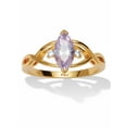 thumbnail image 1 of PalmBeach Jewelry Marquise Cut Cubic Zirconia 14k Yellow Gold-plated Simulated Birthstone Ring, 1 of 5