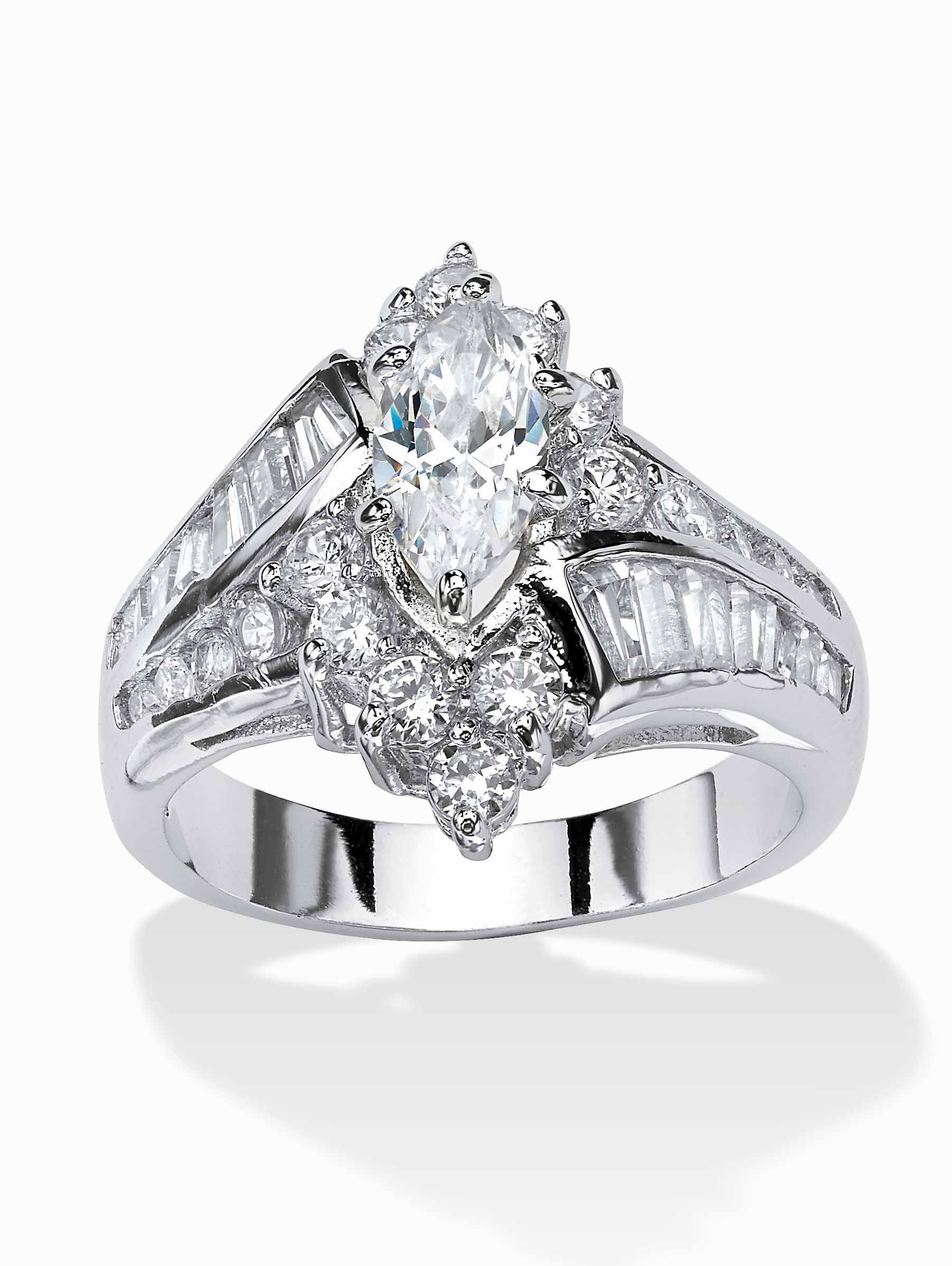 Uloveido Orecchini Donna A Cerchio Huggie Con Zirconi Rossi Taglio Marquise - Placcati Platano