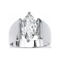 PalmBeach Jewelry Marquise-Cut Cubic Zirconia Engagement Ring 2.48 ct. t.w. [.925], Gold-Plated