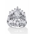 thumbnail image 1 of PalmBeach Jewelry Marquise-Cut Cubic Zirconia Jacket Bridal Set 5.98 TCW in Goldtone or Silvertone, 1 of 6