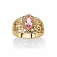 thumbnail image 1 of PalmBeach Jewelry Marquise-Cut Simulated Birthstone Filigree Ring in Gold-Plated Finish, 1 of 3