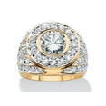 thumbnail image 1 of PalmBeach Jewelry Men's 4.55 TCW Round Cubic Zirconia Geometric Cluster Ring Gold-Plated or Silvertone, 1 of 4