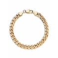 thumbnail image 1 of PalmBeach Jewelry Men's Curb-Link Chain Bracelet Gold Ion-Plated 8" (6.5mm), 1 of 6