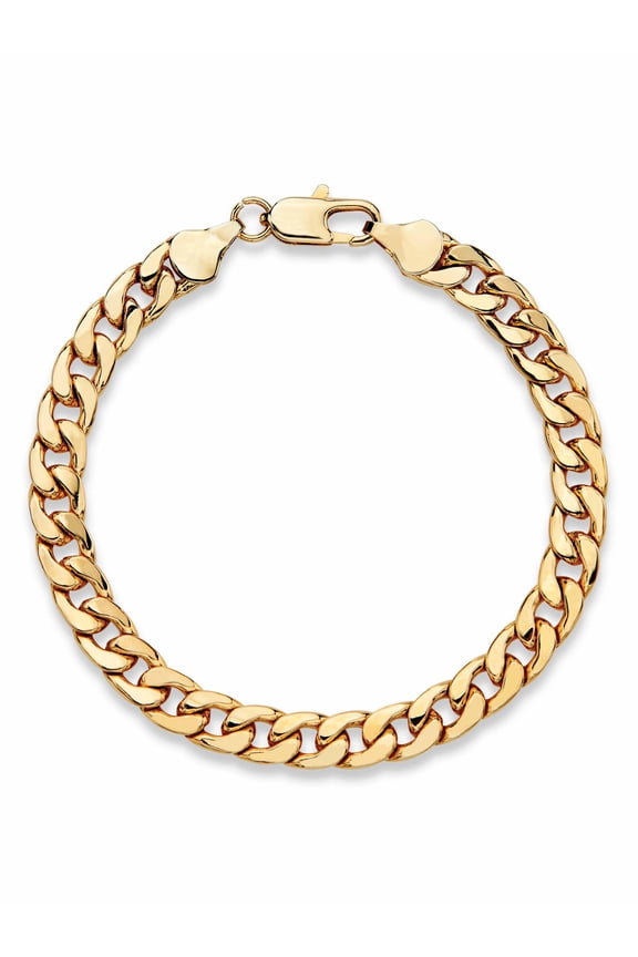 Men's Curb-Link Chain Bracelet Gold Ion-Plated 8" (6.5mm)