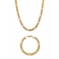 thumbnail image 1 of PalmBeach Jewelry Men's Figaro-Link 2-Piece Chain Necklace and Bracelet Set Gold Ion-Plated 22" 8" (6.5mm), 1 of 5