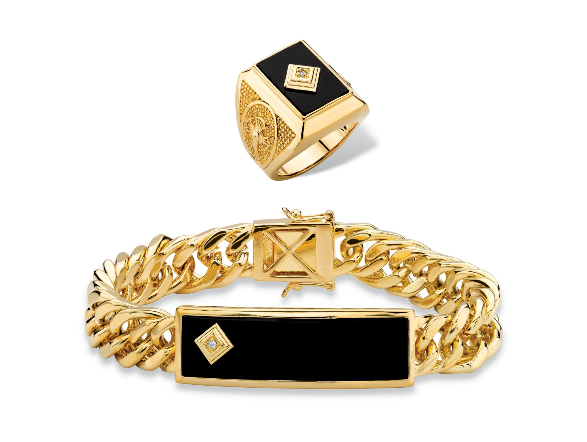 Shop Studded Bracelet with Finger Ring Set Online | Max UAE