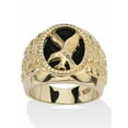 thumbnail image 1 of PalmBeach Jewelry Men's Onyx Eagle Nugget Ring in 4k Yellow Gold-Plated or Sterling Silver, 1 of 7