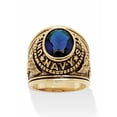 thumbnail image 1 of PalmBeach Jewelry Men's Oval-Cut Simulated Red Ruby or Blue Sapphire 6 TCW Military Ring in Yellow Gold-Plated, 1 of 6