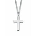 thumbnail image 1 of PalmBeach Jewelry Men's Rhodium-Plated Sterling Silver Cross Pendant and Stainless Steel Curb-Link Chain Necklace 24", 1 of 6
