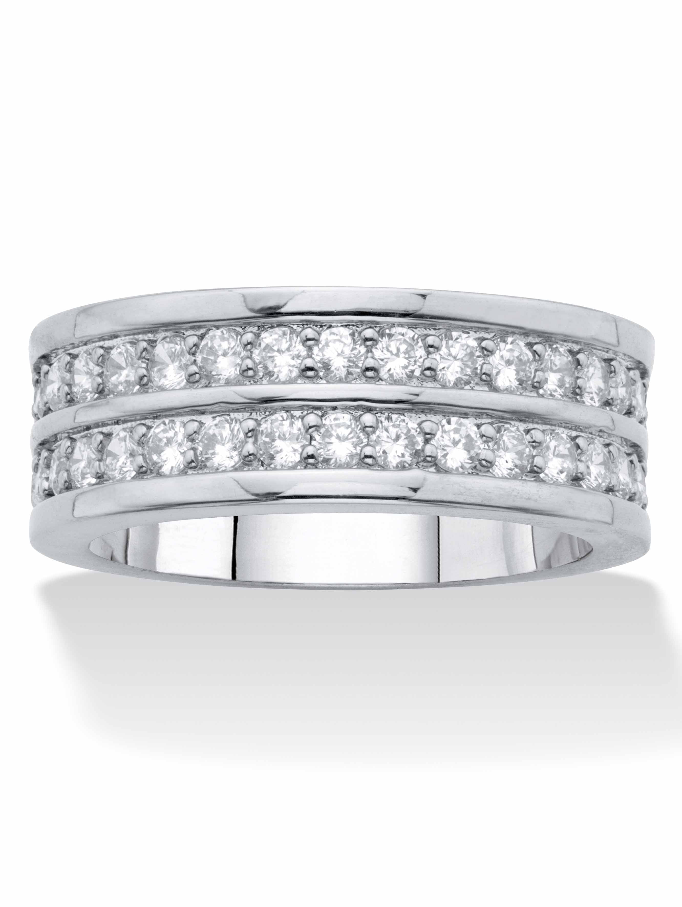 Palm Beach Men's Cubic Zirconia Two-Tone Ring - 14k Gold Plated Channel Set - View #8