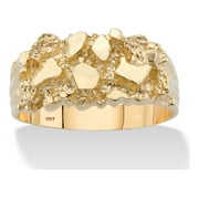 PalmBeach Jewelry Men's Solid 10k Yellow Gold Nugget Ring