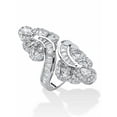 thumbnail image 1 of PalmBeach Jewelry Multi-Cut Cubic Zirconia Bypass Cocktail Ring 4.32 TCW Platinum-Plated, 1 of 5