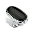 thumbnail image 1 of PalmBeach Jewelry Oval-Shaped Genuine Onyx Yellow Gold-Plated or Silvertone, 1 of 5