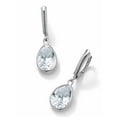 thumbnail image 1 of PalmBeach Jewelry Pear-Cut Simulated Birthstone Earrings in Gold-Plated or Sterling silver, 1 of 2