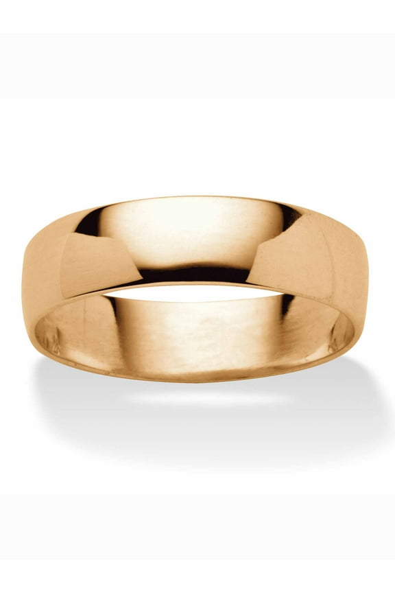Polished Wedding Band Ring in .925 Sterling Silver or 14k Gold Plated (5mm)