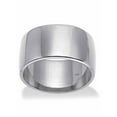 thumbnail image 1 of PalmBeach Jewelry Polished Wide Wedding Band in Yellow Gold-Plated Sterling Silver Platinum-Plated Sterling Silver or Sterling Silver, 1 of 3