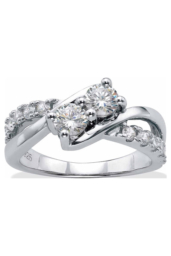 2 Stone Cz Ring