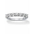 thumbnail image 1 of PalmBeach Jewelry Round Cubic Zirconia Wedding Anniversary Band Ring .70 TCW in Solid 10k Yellow or White Gold or Platinum-Plated in Silver, 1 of 4