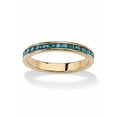 thumbnail image 1 of PalmBeach Jewelry Round Simulated Birthstone Band in 14K Yellow Gold Plated or Sterling Silver, 1 of 3