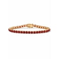 thumbnail image 1 of Round Simulated Birthstone Tennis Bracelet in Gold-Plated, 1 of 2