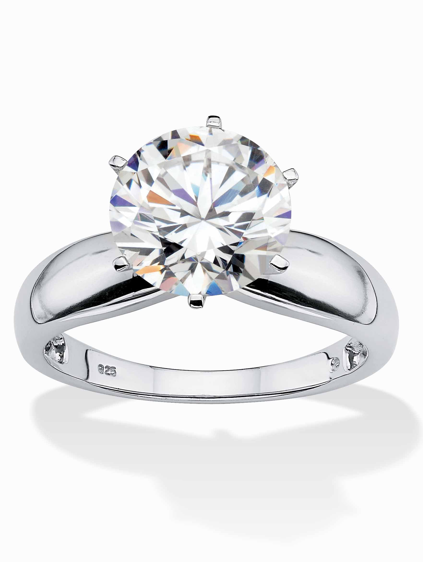 PalmBeach Jewelry Genuine CZ Round or Marquise Solitaire - Main Image