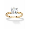 thumbnail image 1 of PalmBeach Jewelry Round Cubic Zirconia Engagement Ring 2.00ct t.w, 18K Gold-Plated, 1 of 6