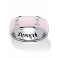 thumbnail image 1 of PalmBeach Jewelry "Serenity, Courage and Strength" Breast Cancer Awareness Inscribed Eternity Band Pink Enamel Gold Ion-Plated or Stainless Steel, 1 of 5