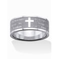 thumbnail image 1 of PalmBeach Jewelry Serenity Prayer Inscription Ring in Gold or Black Ion Plated or Stainless Steel, 1 of 6