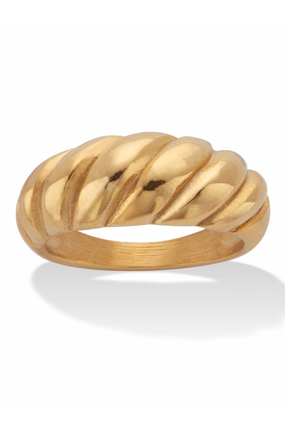 Shrimp Style Women's Ring Gold Ion-Plated Stainless Steel