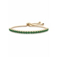 thumbnail image 1 of PalmBeach Jewelry Simulated Birthstone Bolo Bracelet in Gold-Plated or Silvertone 9.25", 1 of 2